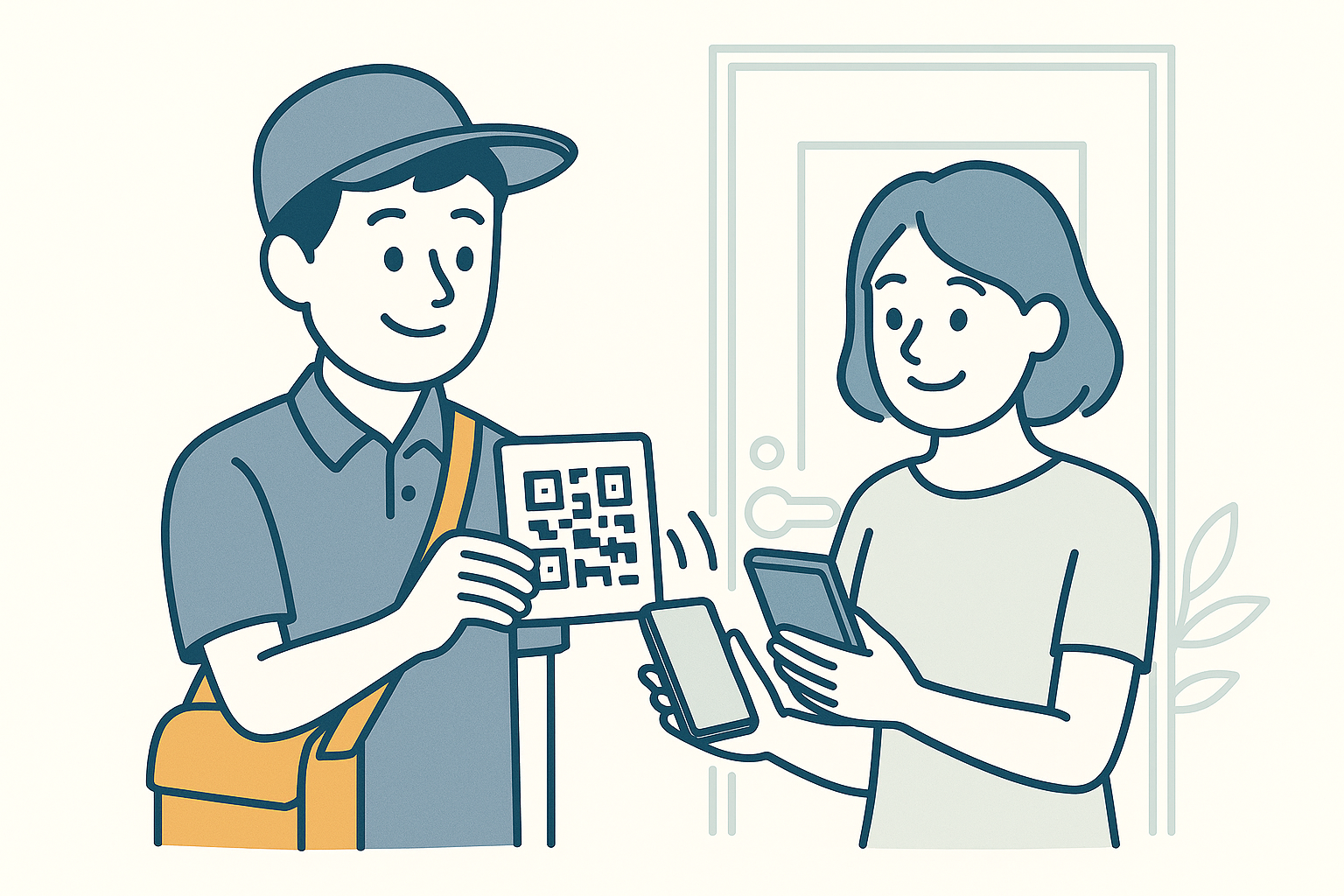 訪問先でキャッシュレス決済